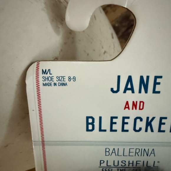 NWT Bunny plush ballerina slippers. Non slip M/L 8-9 - Picture 5 of 6